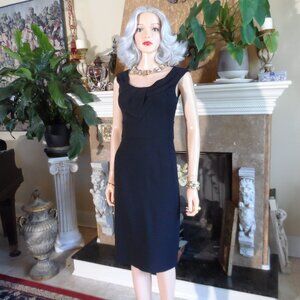 New Michael Kors Collection Black Sheath Dress Size 2